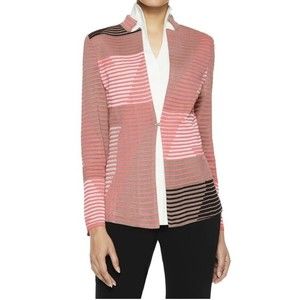 MISOOK Geo Pattern Ottoman Knit Jacket Size M NWOT